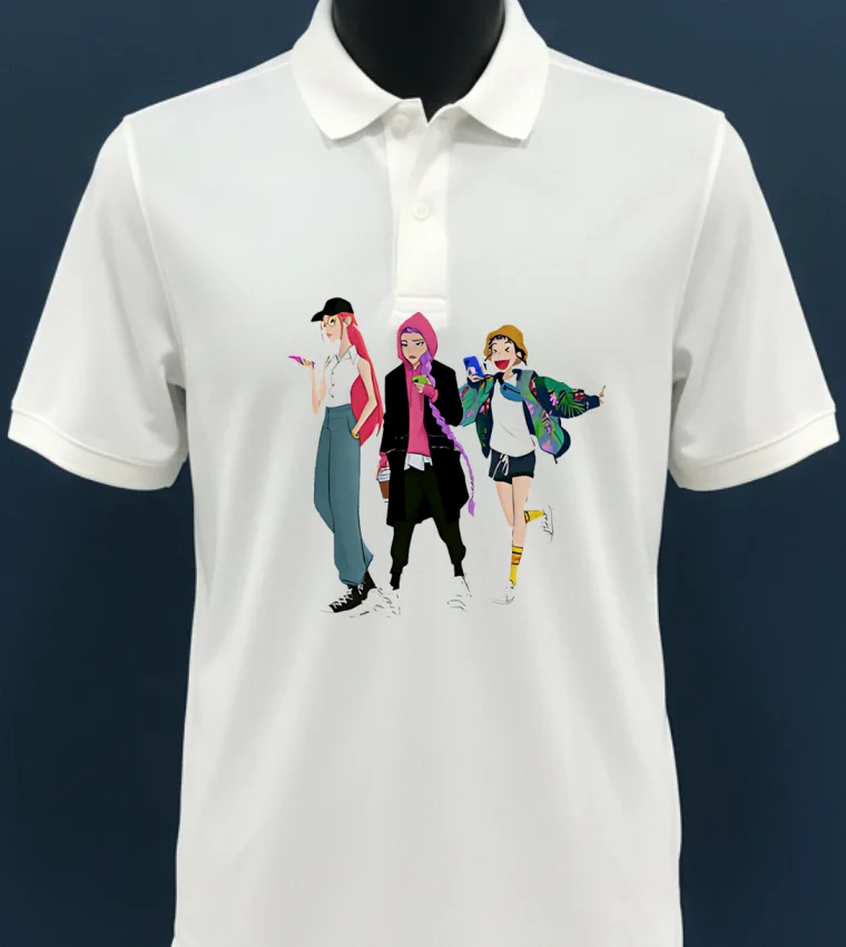 Kpop Demon Hunters Huntr X Off Duty Youth Shirt - white-t-shirt Kpop Demon Hunters Huntr X Off Duty Youth Shirt White T Shirt 3