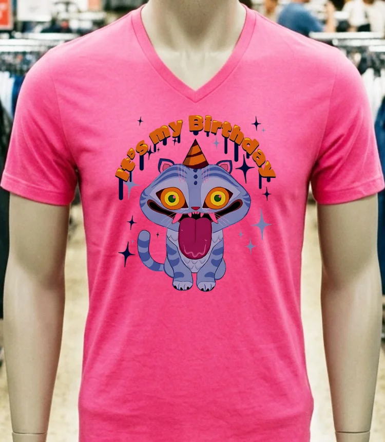 Kpop Demon Hunters It S My Birthday Derpy Tiger Shirt - pink-t-shirt Kpop Demon Hunters Its My Birthday Derpy Tiger Shirt Pink T Shirt