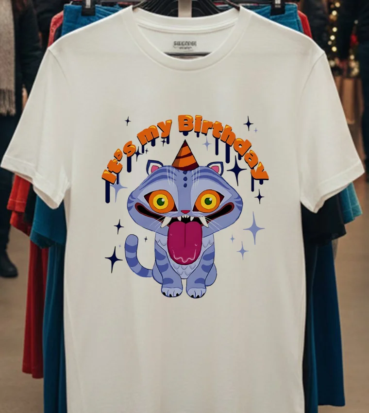 Kpop Demon Hunters It S My Birthday Derpy Tiger Shirt - white-t-shirt Kpop Demon Hunters Its My Birthday Derpy Tiger Shirt White T Shirt