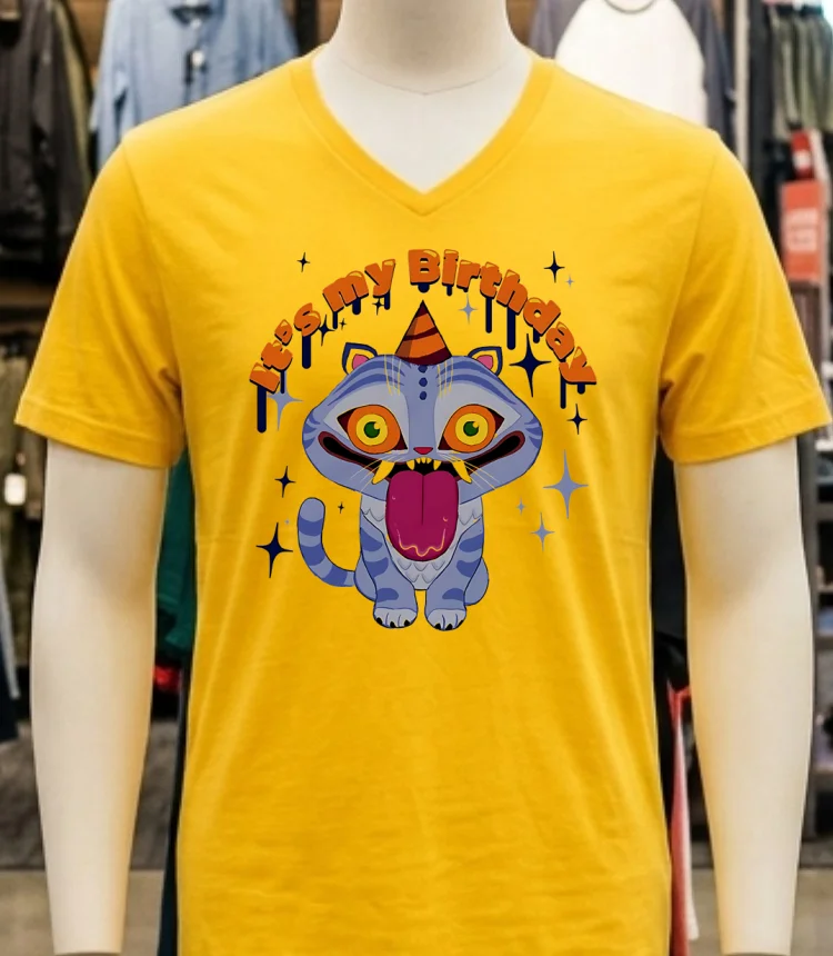 Kpop Demon Hunters It S My Birthday Derpy Tiger Shirt - yellow-t-shirt Kpop Demon Hunters Its My Birthday Derpy Tiger Shirt Yellow T Shirt