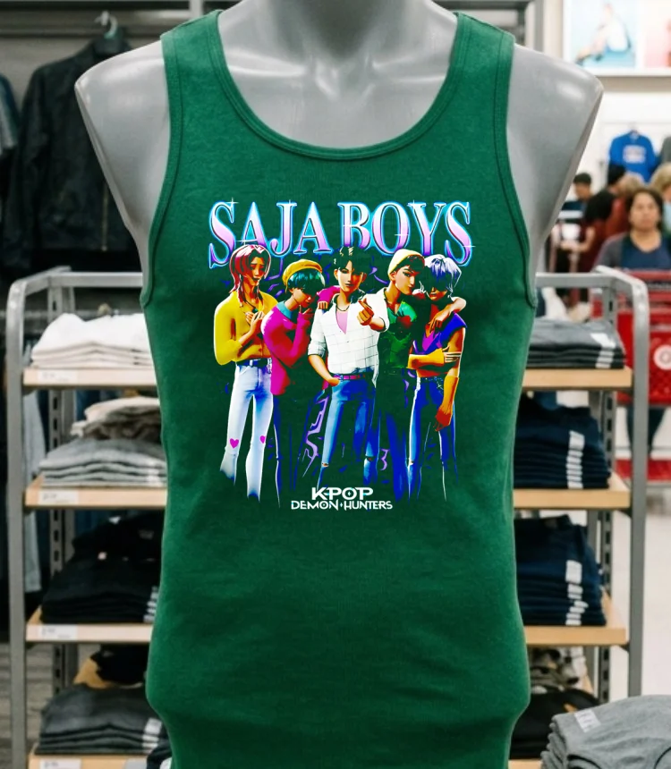 Kpop Demon Hunters Saja Boys Heartthrob Shirt - green-shirt Kpop Demon Hunters Saja Boys Heartthrob Shirt Green Shirt