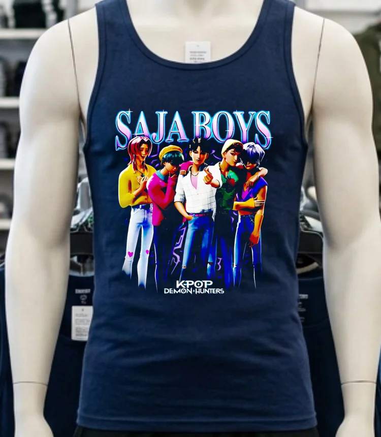Kpop Demon Hunters Saja Boys Heartthrob Shirt - navy-shirt Kpop Demon Hunters Saja Boys Heartthrob Shirt Navy Shirt