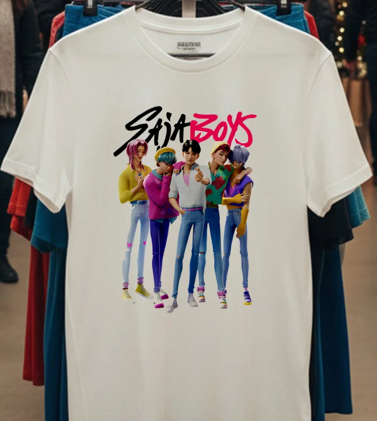 Kpop Demon Hunters Saja Boys Shirt - white-t-shirt Kpop Demon Hunters Saja Boys Shirt White T Shirt