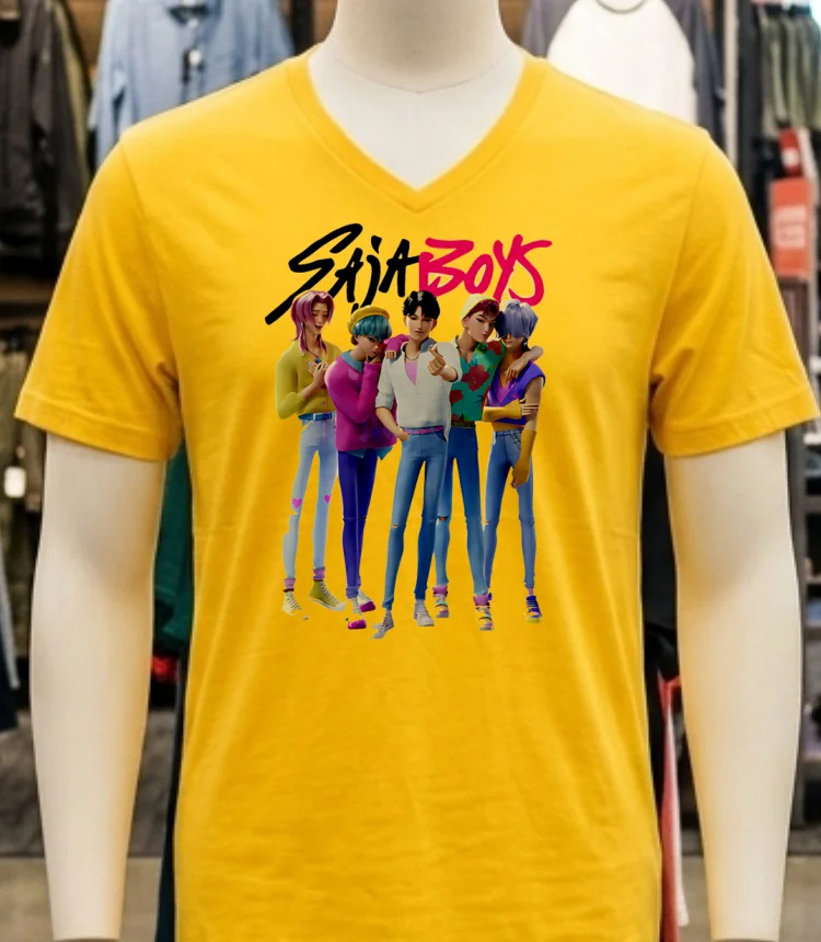 Kpop Demon Hunters Saja Boys Shirt - yellow-t-shirt Kpop Demon Hunters Saja Boys Shirt Yellow T Shirt