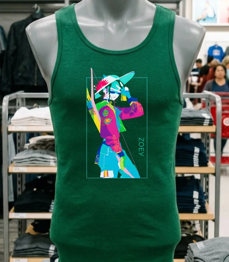 Kpop Demon Hunters Zoey Girl Crush Shirt - green-shirt Kpop Demon Hunters Zoey Girl Crush Shirt Green Shirt
