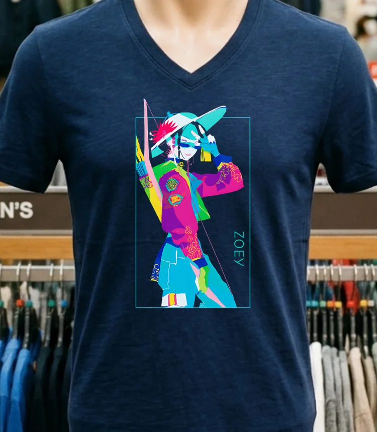 Kpop Demon Hunters Zoey Girl Crush Shirt Navy Shirt 1