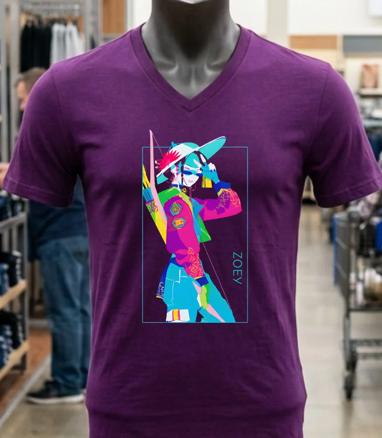 Kpop Demon Hunters Zoey Girl Crush Shirt - purple-shirt Kpop Demon Hunters Zoey Girl Crush Shirt Purple Shirt