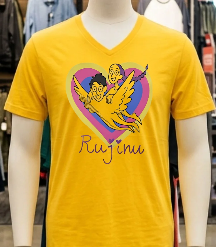 Kpop Hunter Rujinu Baby Meme Shirt - yellow-t-shirt Kpop Hunter Rujinu Baby Meme Shirt Yellow T Shirt