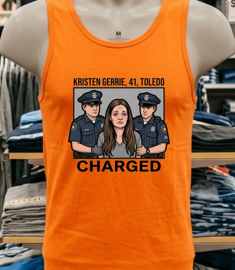 Kristen Gerrie, 41, Of Toledo, Is Being Charged T Shirt - orange-shirt Kristen Gerrie 41 Of Toledo Is Being Charged T Shirt Orange Shirt