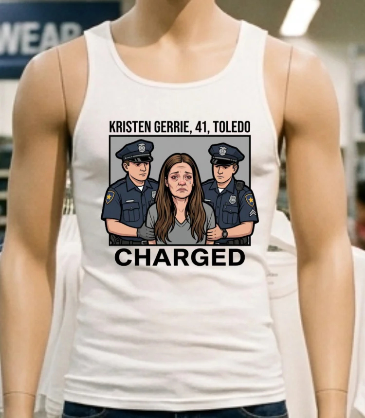 Kristen Gerrie 41 Of Toledo Is Being Charged T Shirt White T Shirt