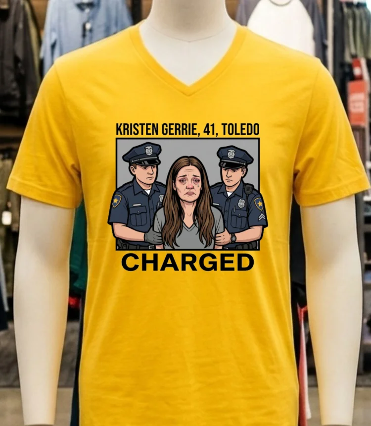 Kristen Gerrie, 41, Of Toledo, Is Being Charged T Shirt - yellow-t-shirt Kristen Gerrie 41 Of Toledo Is Being Charged T Shirt Yellow T Shirt 1