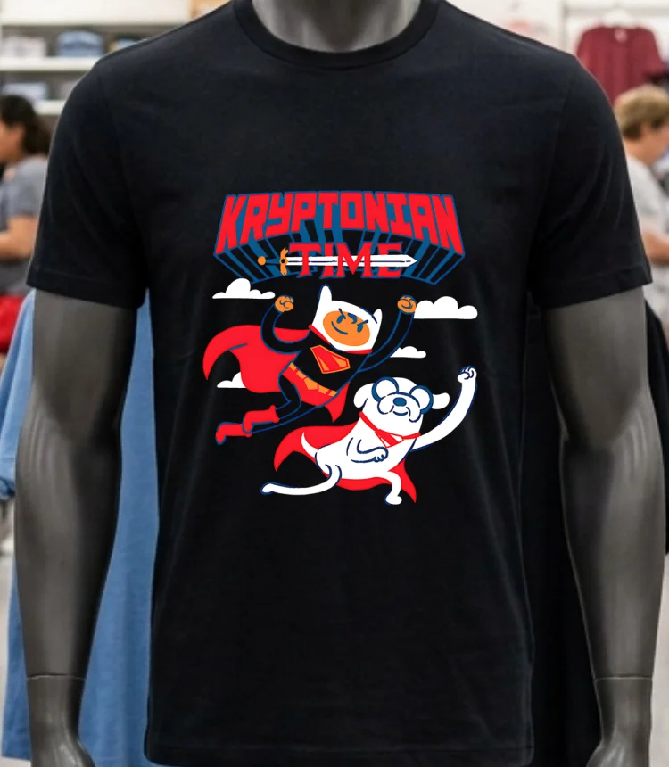 Kryptonian Time Superman And Dog Meme Shirt - balck-shirt Kryptonian Time Superman And Dog Meme Shirt Balck Shirt