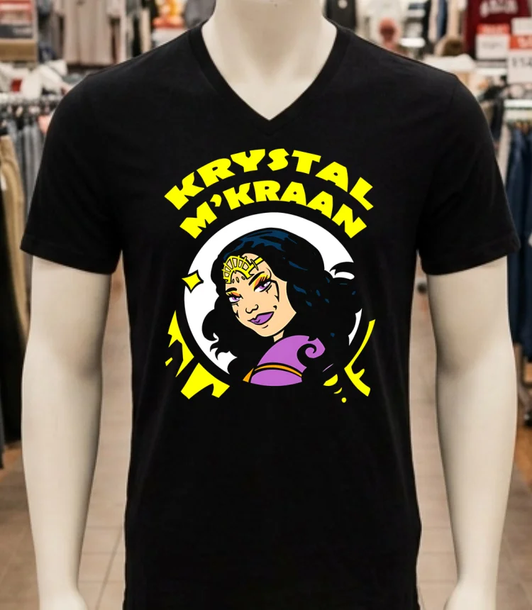 Krystal M Kraan Cartoon Shirt - balck-shirt Krystal Mkraan Cartoon Shirt Balck Shirt