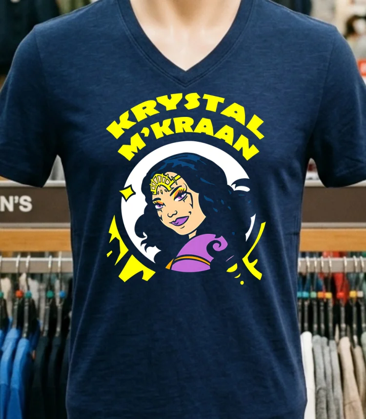Krystal Mkraan Cartoon Shirt Navy Shirt 1