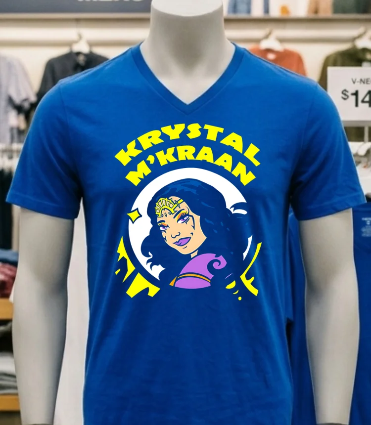 Krystal M Kraan Cartoon Shirt - navy-shirt Krystal Mkraan Cartoon Shirt Navy Shirt 2