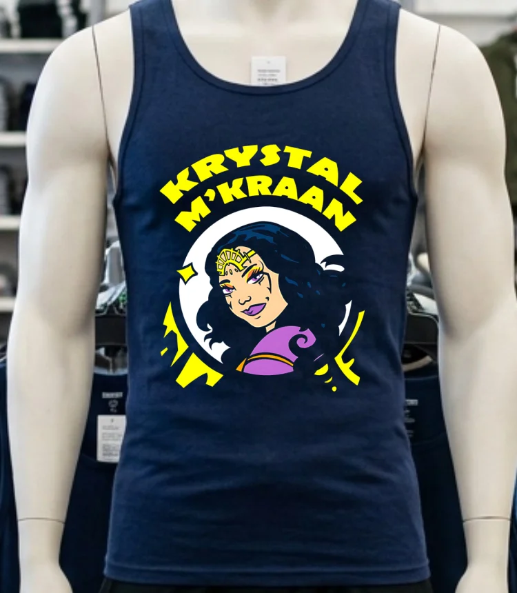 Krystal M Kraan Cartoon Shirt - navy-shirt Krystal Mkraan Cartoon Shirt Navy Shirt