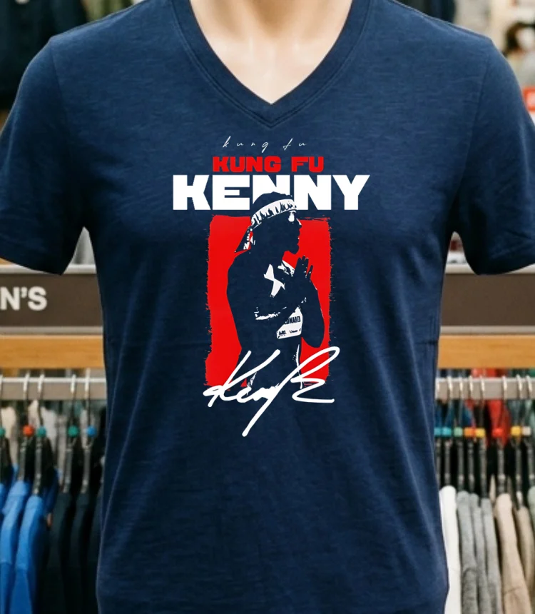 Kung Fu Kenny Signature Shirt - navy-shirt Kung Fu Kenny Signature Shirt Navy Shirt 1