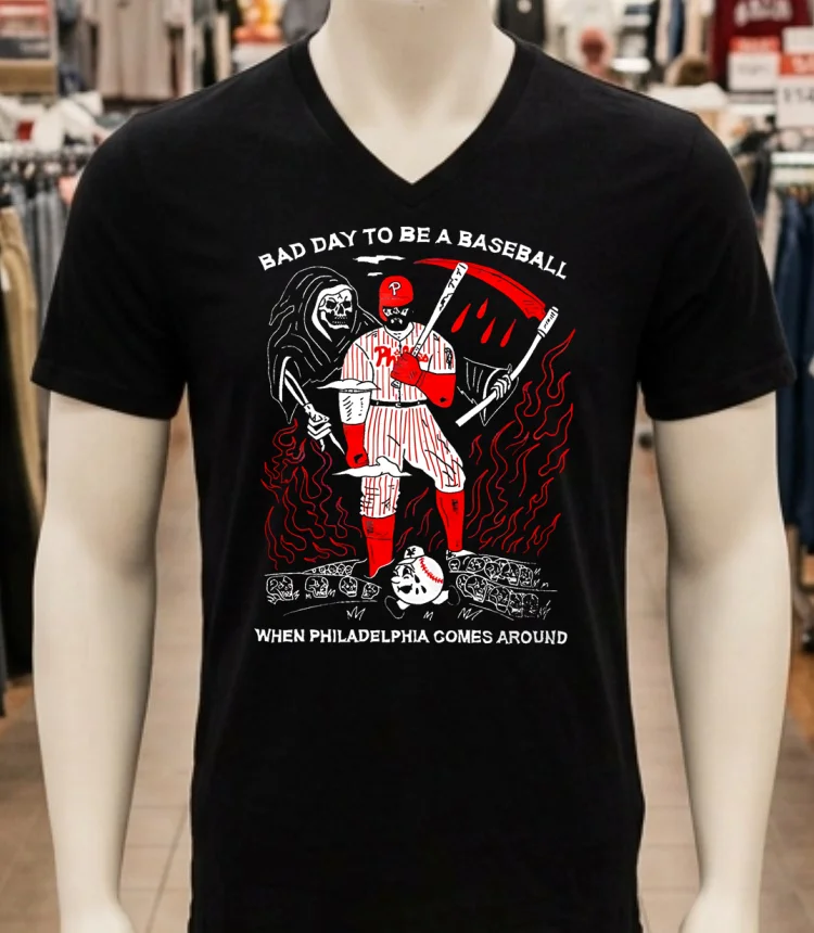 Kyle Schwarber Bad Day To Be A Baseball When Philadelphia Comes Around Shirt Balck Shirt