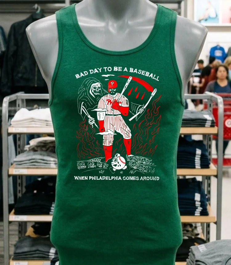 Kyle Schwarber Bad Day To Be A Baseball When Philadelphia Comes Around Shirt Green Shirt