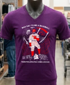 Kyle Schwarber Bad Day To Be A Baseball When Philadelphia Comes Around Shirt