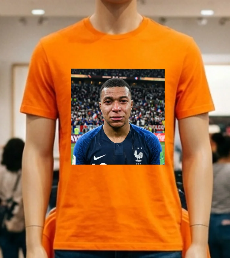 Kylian Mbappe Crying Meme T Shirt - orange-shirt Kylian Mbappe Crying Meme T Shirt Orange Shirt