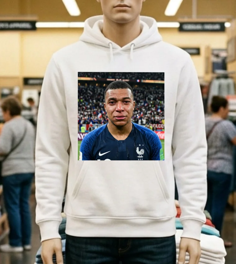 Kylian Mbappe Crying Meme T Shirt - white-t-shirt Kylian Mbappe Crying Meme T Shirt White T Shirt 1