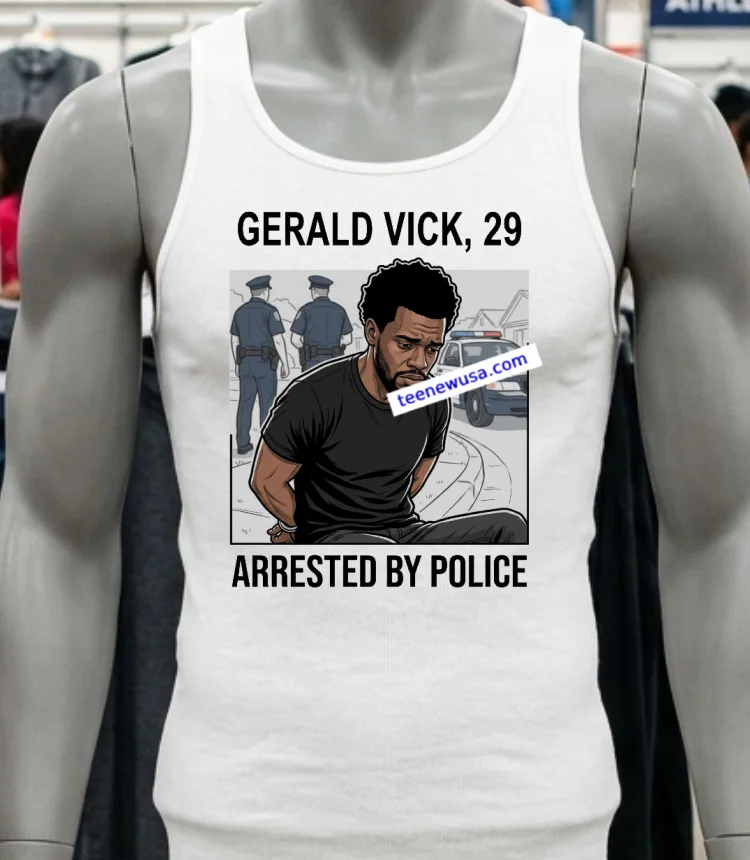 Lagerald Vick, 29, Was Arrested By Police T Shirt - white-t-shirt Lagerald Vick 29 Was Arrested By Police T Shirt White T Shirt 2