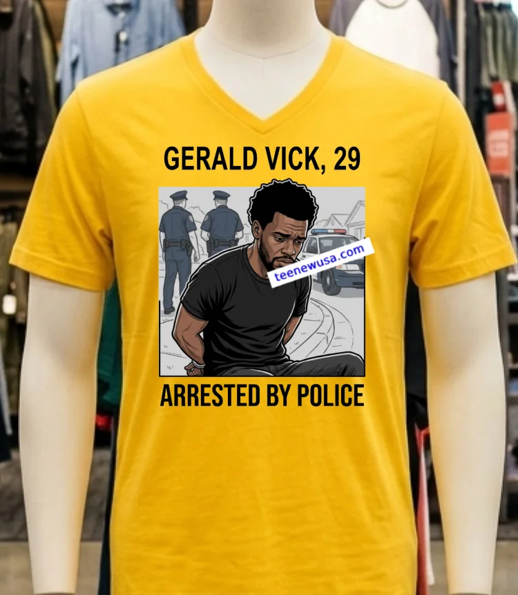 Lagerald Vick, 29, Was Arrested By Police T Shirt - yellow-t-shirt Lagerald Vick 29 Was Arrested By Police T Shirt Yellow T Shirt