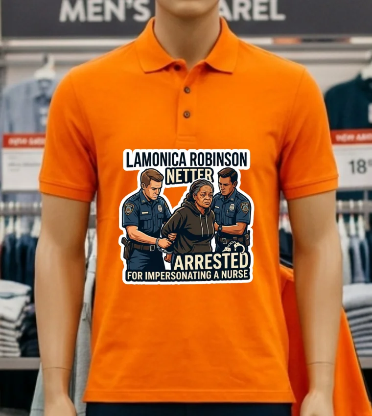 Lamonica Robinson Netter Was Arrested By Police For Impersonating A Nurse T Shirt Orange Shirt