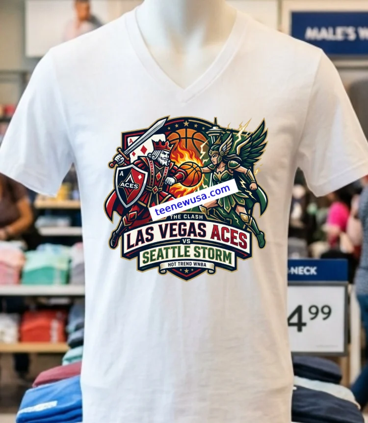 Las Vegas Aces Vs Seattle Storm Wnba Sport T Shirt - white-t-shirt Las Vegas Aces Vs Seattle Storm Wnba Sport T Shirt White T Shirt 1