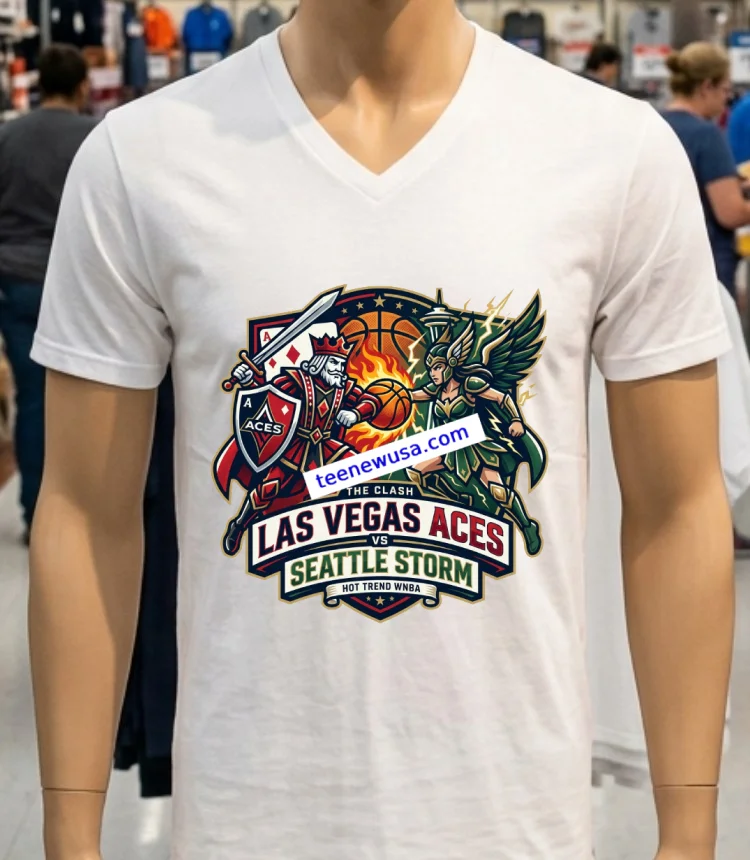 Las Vegas Aces Vs Seattle Storm Wnba Sport T Shirt White T Shirt 3