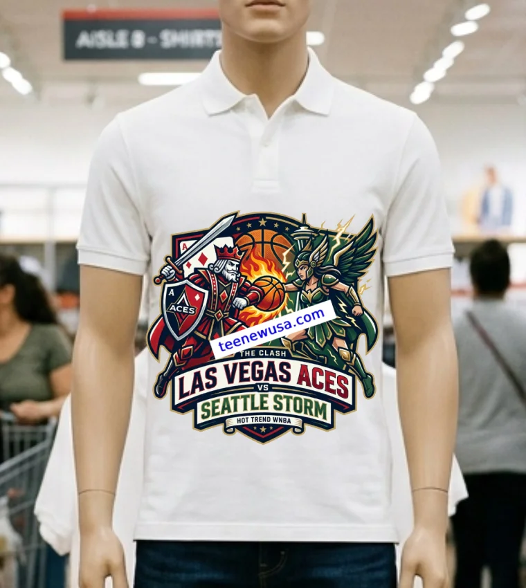 Las Vegas Aces Vs Seattle Storm Wnba Sport T Shirt - white-t-shirt Las Vegas Aces Vs Seattle Storm Wnba Sport T Shirt White T Shirt
