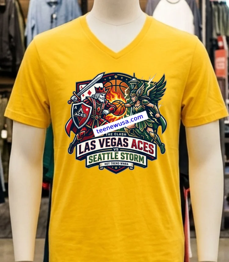 Las Vegas Aces Vs Seattle Storm Wnba Sport T Shirt Yellow T Shirt 1