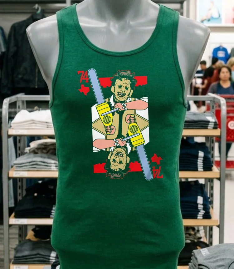 Leatherface 74 Horror Halloween Shirt - green-shirt Leatherface 74 Horror Halloween Shirt Green Shirt