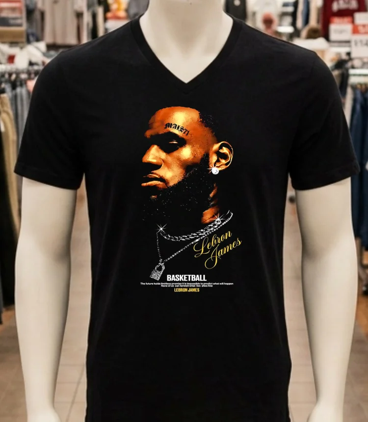 Lebron James Basketball Trinity Rodman Camiseta Shirt Balck Shirt