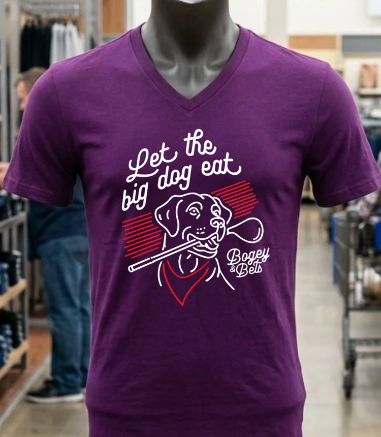Let The Big Dog Eat Bogey And Bets Shirt - purple-shirt Let The Big Dog Eat Bogey And Bets Shirt Purple Shirt 1