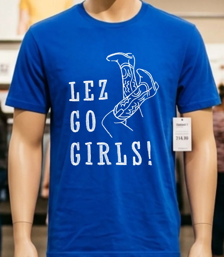 Lez Go Girl Shirt - blue-shirt Lez Go Girl Shirt Blue Shirt