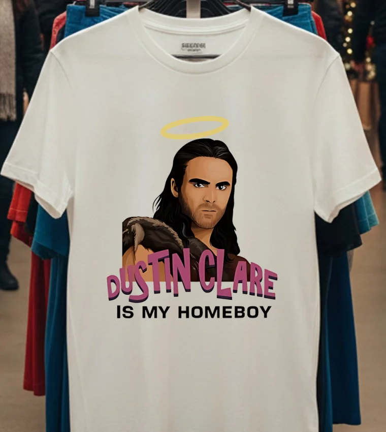 Liam Dustin Clare Is My Homeboy Funny Fan Shirt - white-t-shirt Liam Dustin Clare Is My Homeboy Funny Fan Shirt White T Shirt