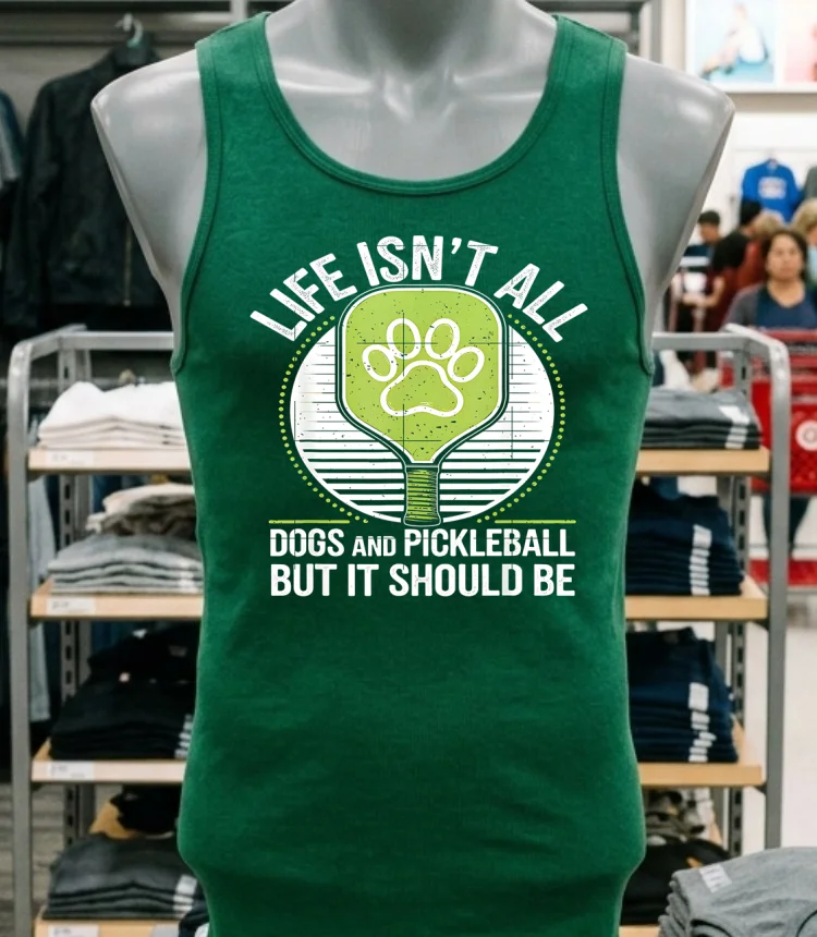 Life Isn T All Dogs And Pickleball But It Should Be Shirt - green-shirt Life Isnt All Dogs And Pickleball But It Should Be Shirt Green Shirt