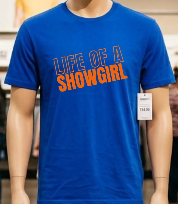 Life Off A Showgirl Style Shirt Blue Shirt
