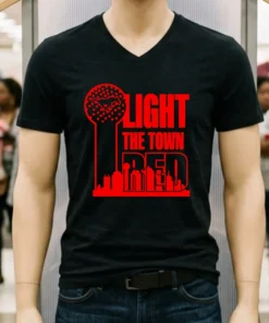 Light The Town Red Smu Mustangs Shirt