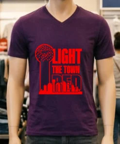 Light The Town Red Smu Mustangs Shirt