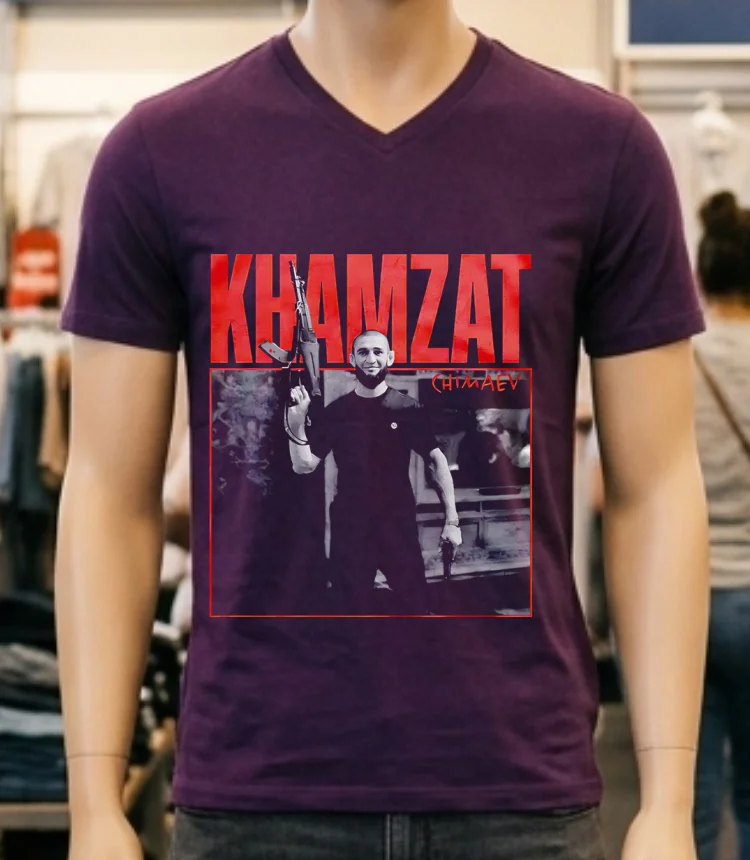 Limited Khamzat Chimaev Guns Shirt - purple-shirt Limited Khamzat Chimaev Guns Shirt Purple Shirt