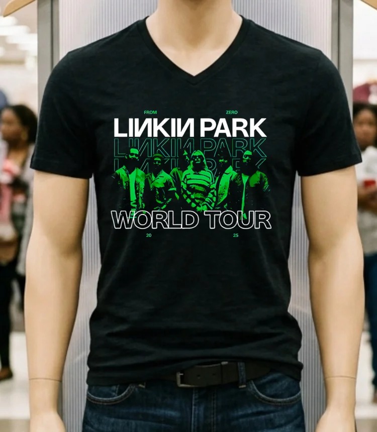 Linkin Park Milwaukee Wisconsin From Zero World Tour 2025 Shirt - balck-shirt Linkin Park Milwaukee Wisconsin From Zero World Tour 2025 Shirt Balck Shirt 2