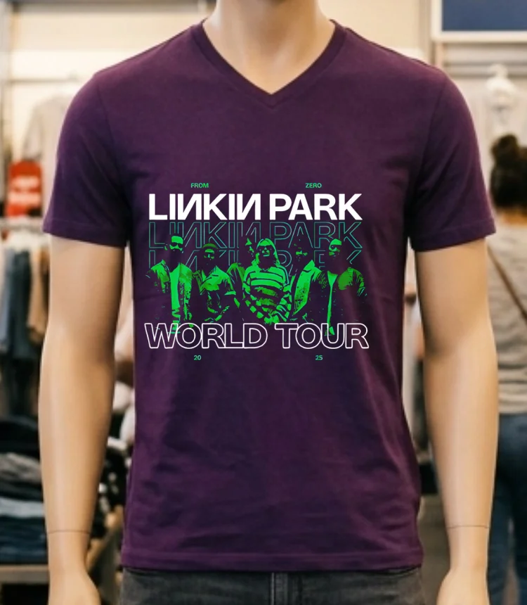 Linkin Park Milwaukee Wisconsin From Zero World Tour 2025 Shirt - purple-shirt Linkin Park Milwaukee Wisconsin From Zero World Tour 2025 Shirt Purple Shirt