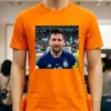 Lionel Messi Crying Meme T Shirt Orange Shirt