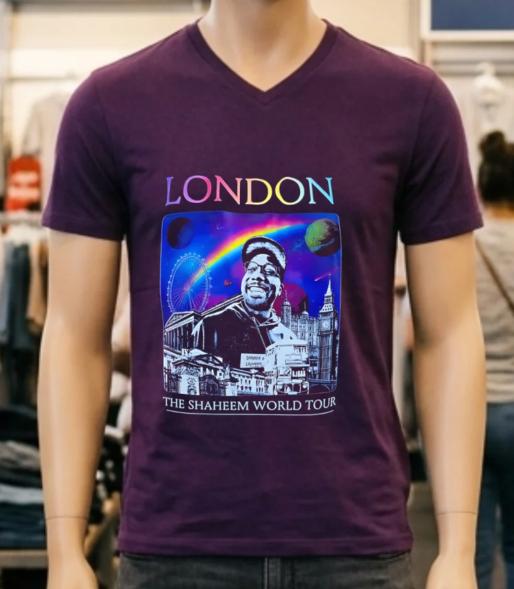 London The Shaheem World Tour Coldplay Wembley Shirt Purple Shirt