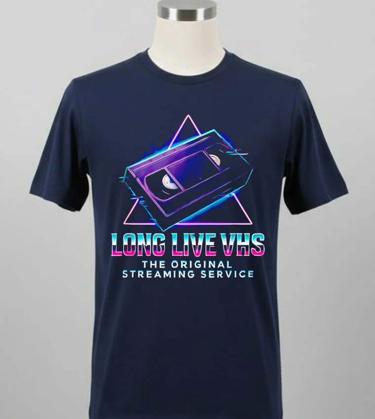 Long Live Vhs The Original Streaming Service Shirt - balck-shirt Long Live Vhs The Original Streaming Service Shirt Balck Shirt 1