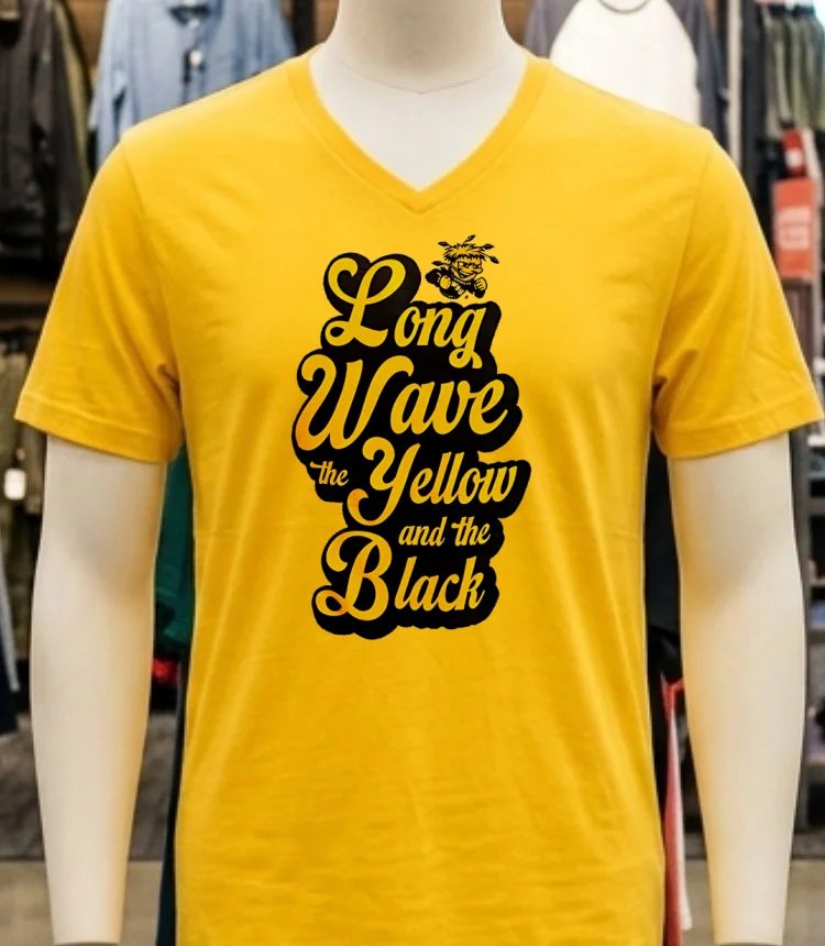 Long Wave The Yellow And The Black Shirt - yellow-t-shirt Long Wave The Yellow And The Black Shirt Yellow T Shirt