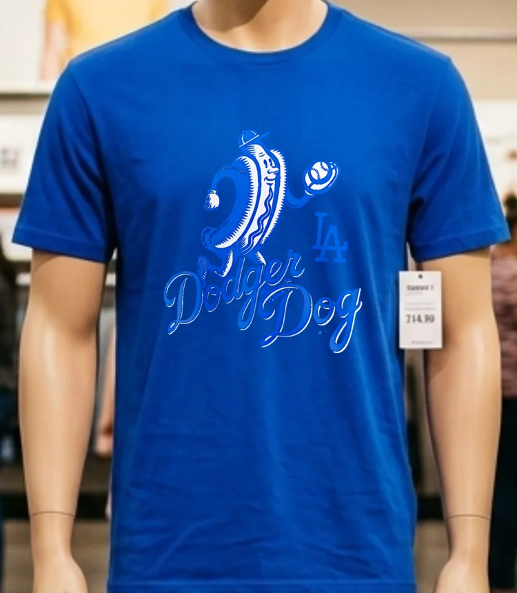 Los Angeles Dodgers Hot Dog Shirt - blue-shirt Los Angeles Dodgers Hot Dog Shirt Blue Shirt